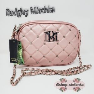 Badgley Mischka Studded & Quilted Camera Bag